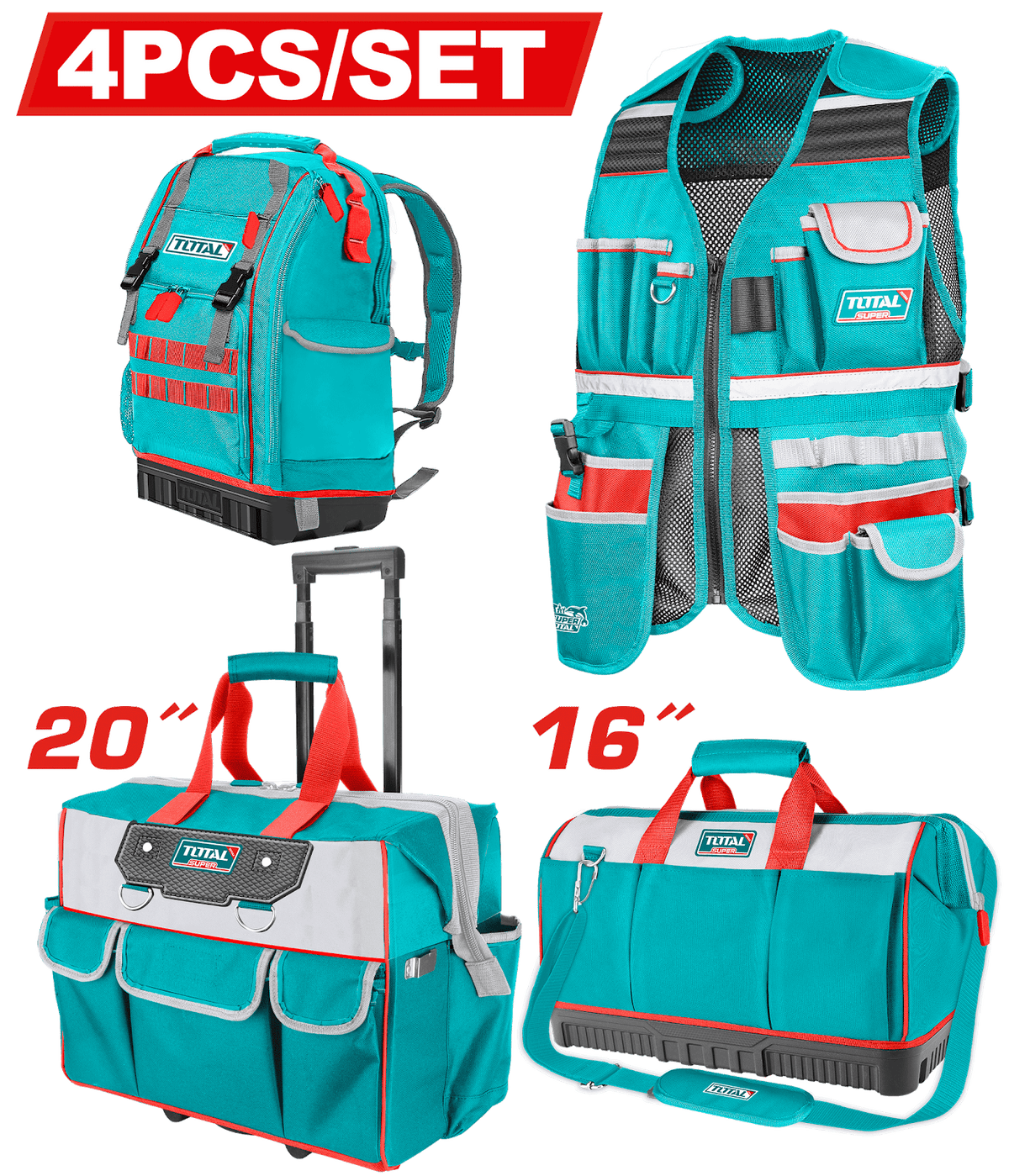 Total 4 Pcs Tool Bag Set (TOS230914)