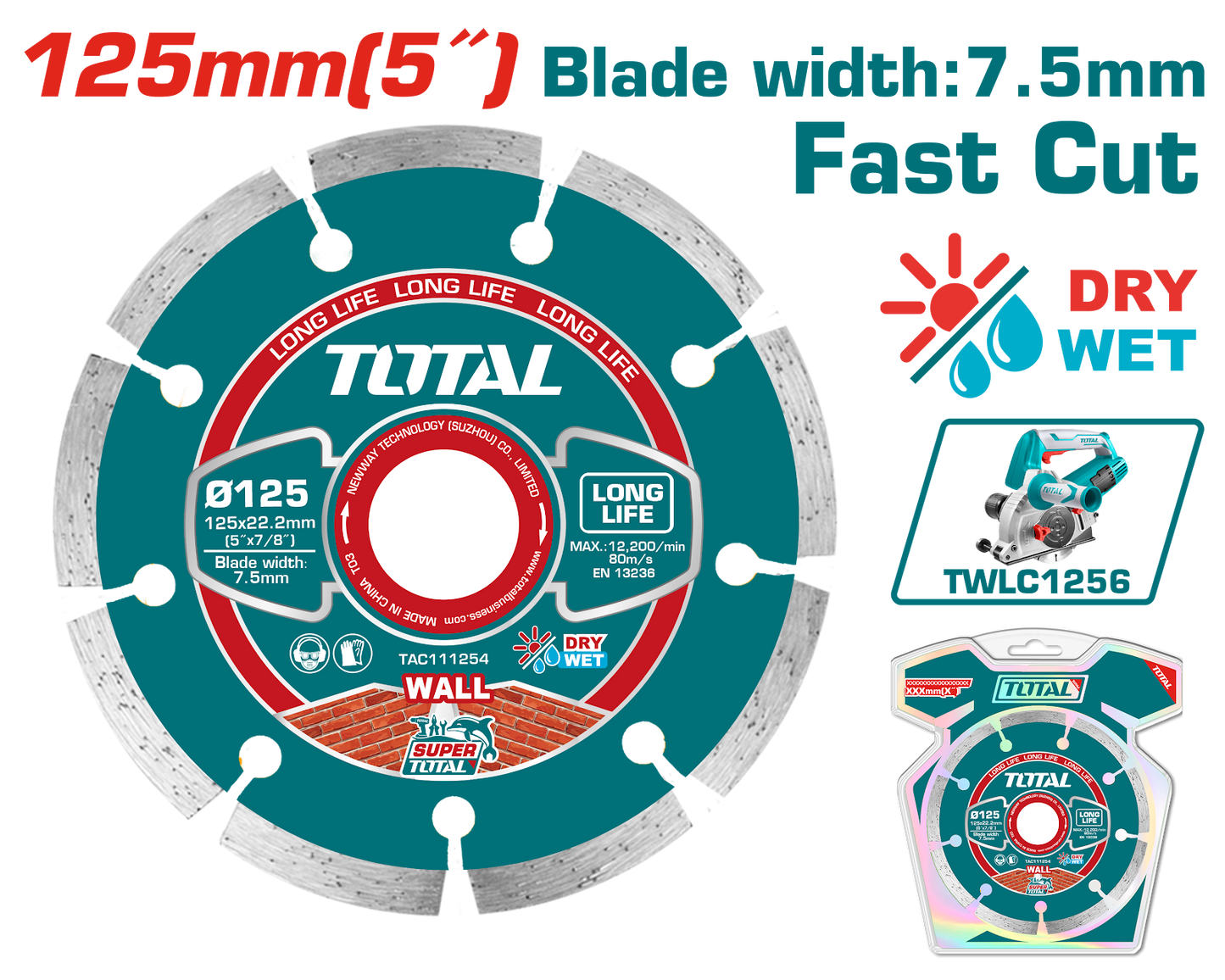 Total Diamond Disc 125mm TAC111254