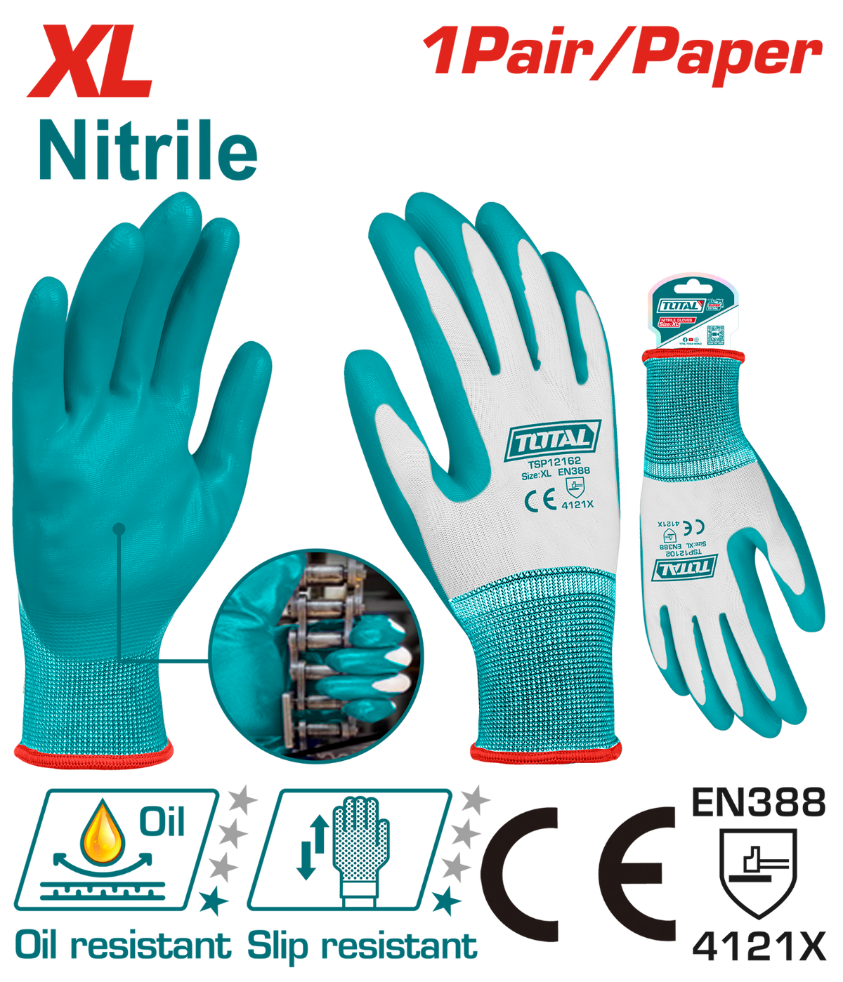 Total Nitrile Gloves XL (TSP12162)