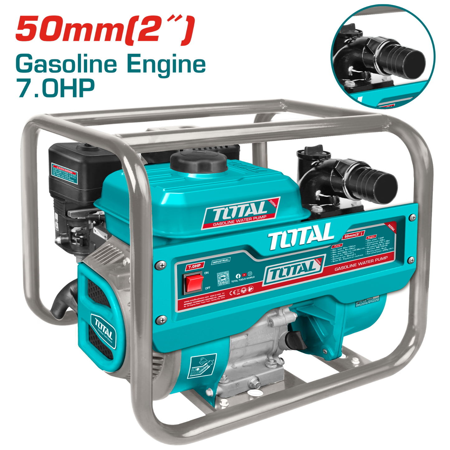Total Gasoline Water Pump 2 inch 7HP TP3206
