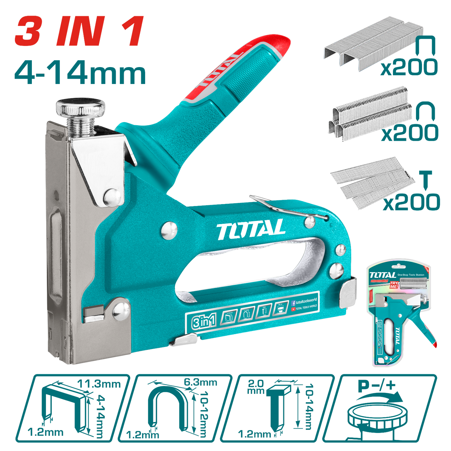 Total 3 In 1 Staple Gun THT31143