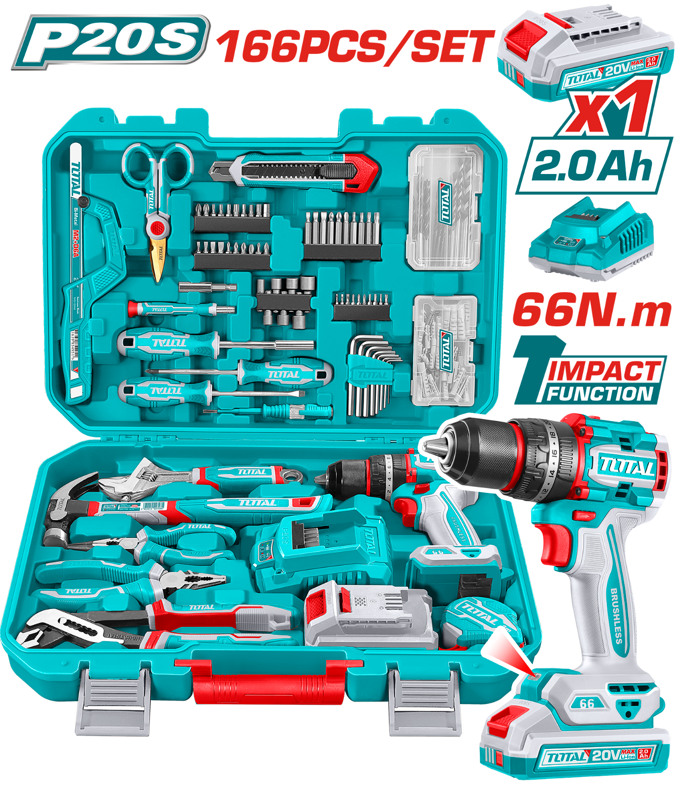 Total 166 Pcs Tools Set THKTHP41667