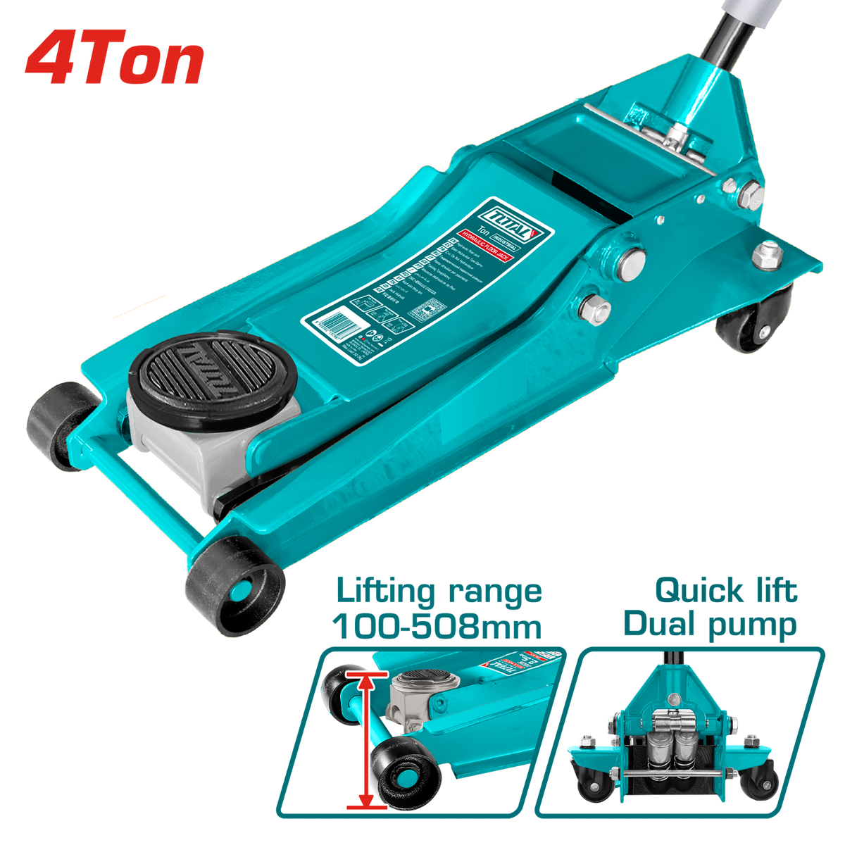 Total Hydraulic Floor Jack 4 Ton (THT10804)