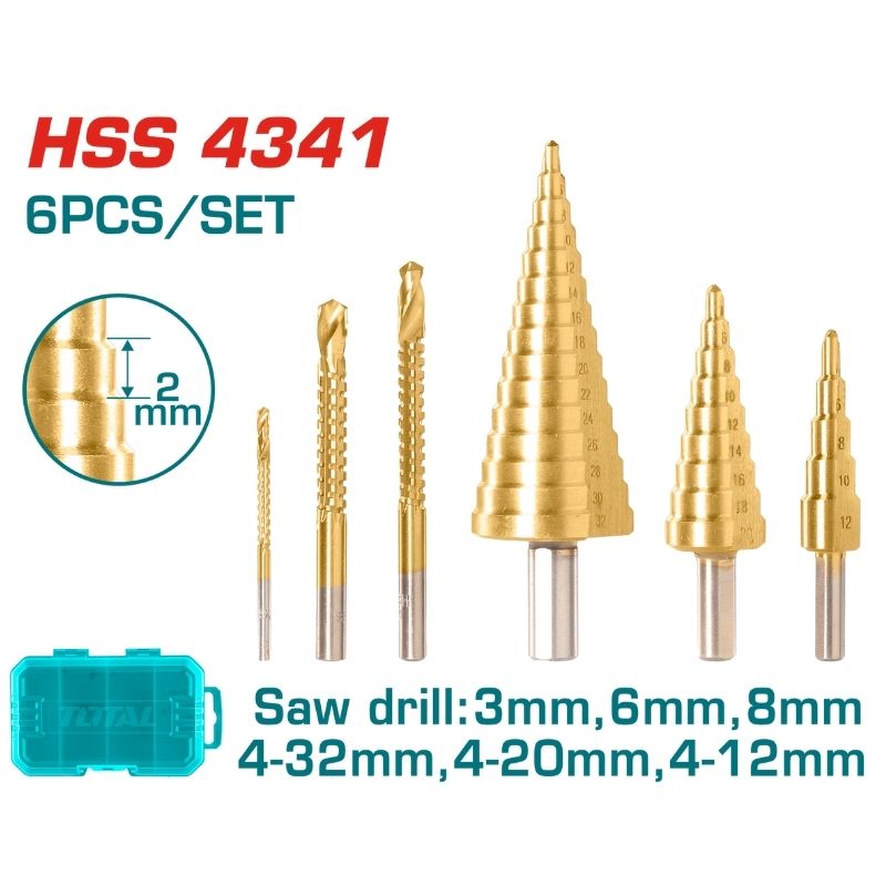 Step drill bit set - TACSD2061