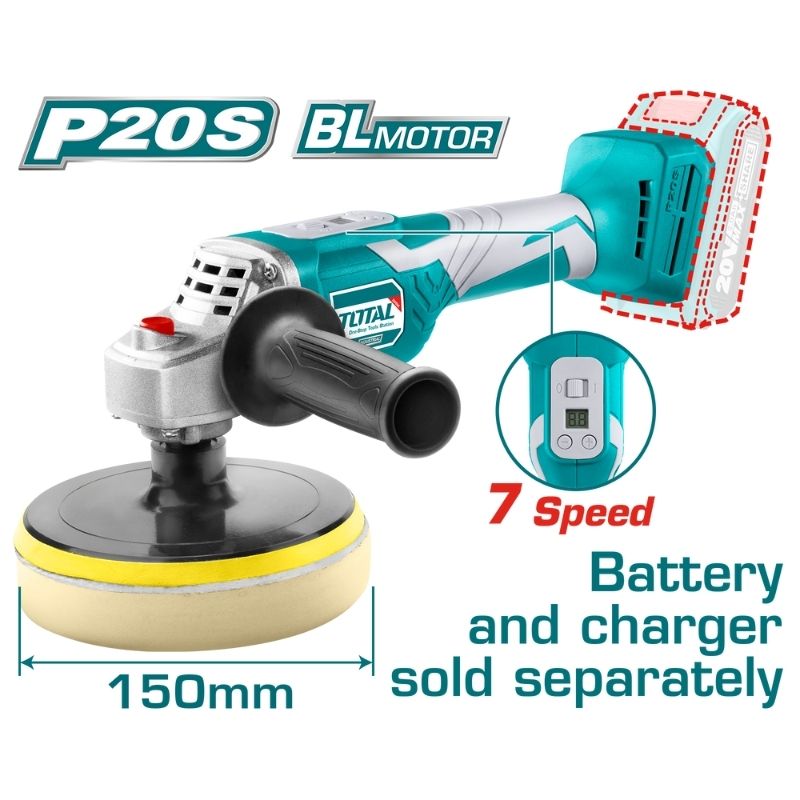 TOTAL Cordless Polisher - TAPLI2001