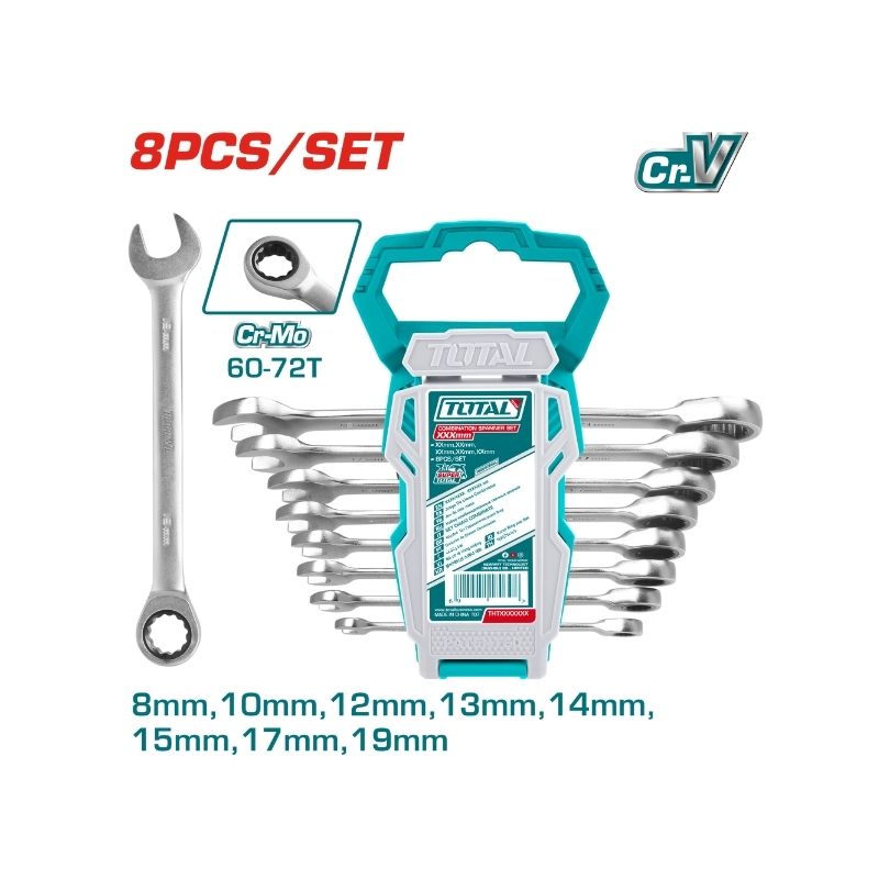 8 Pcs ratchet spanner set - THT102RK086