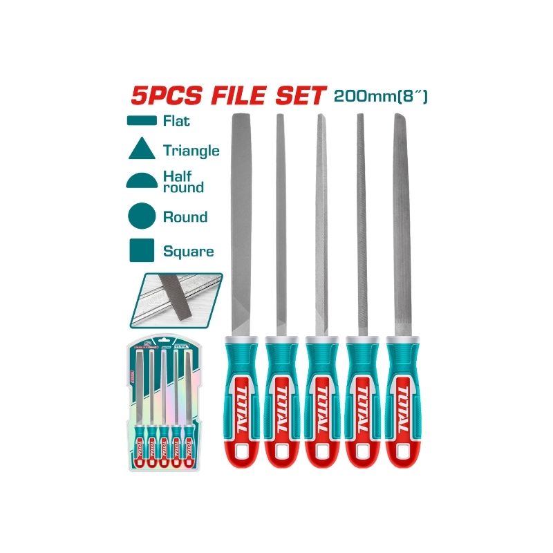 5 Pcs steel file set/8” - THT918516