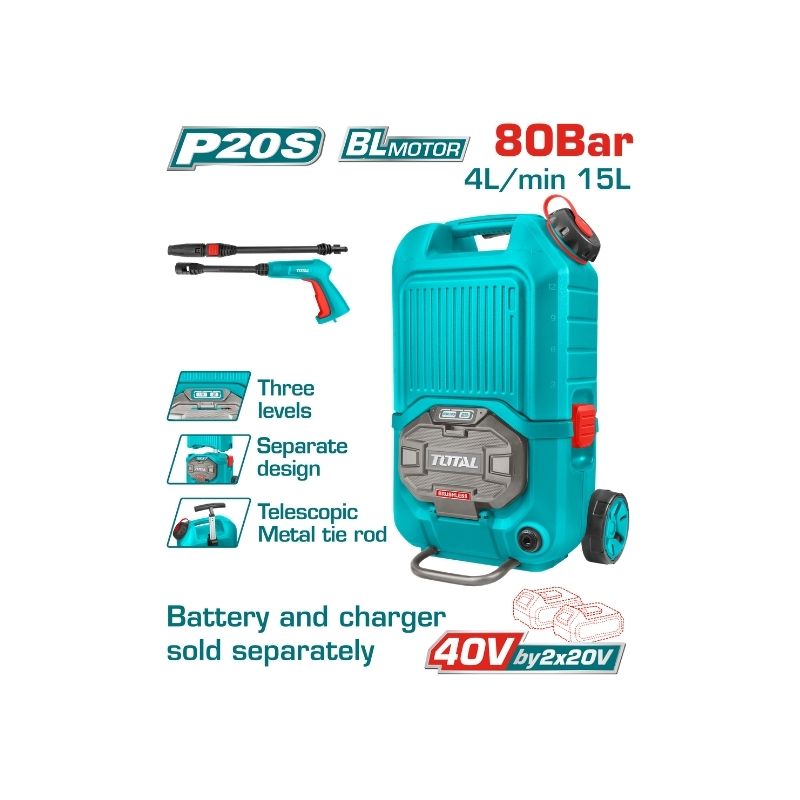 TOTAL Cordless Pressure Washer - TPWLI4006