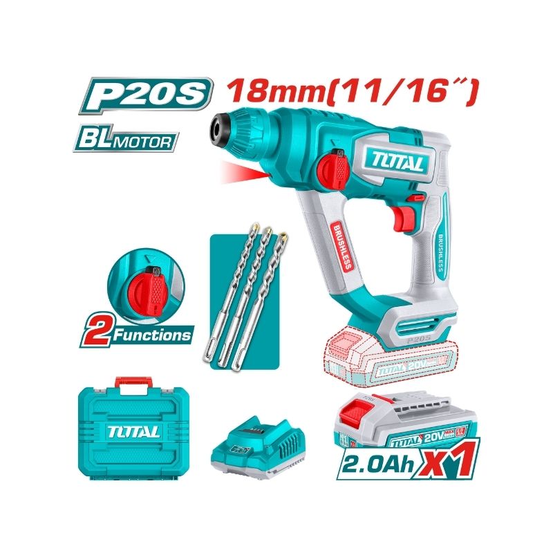 TOTAL Cordless Rotary Hammer- TRHLI201881