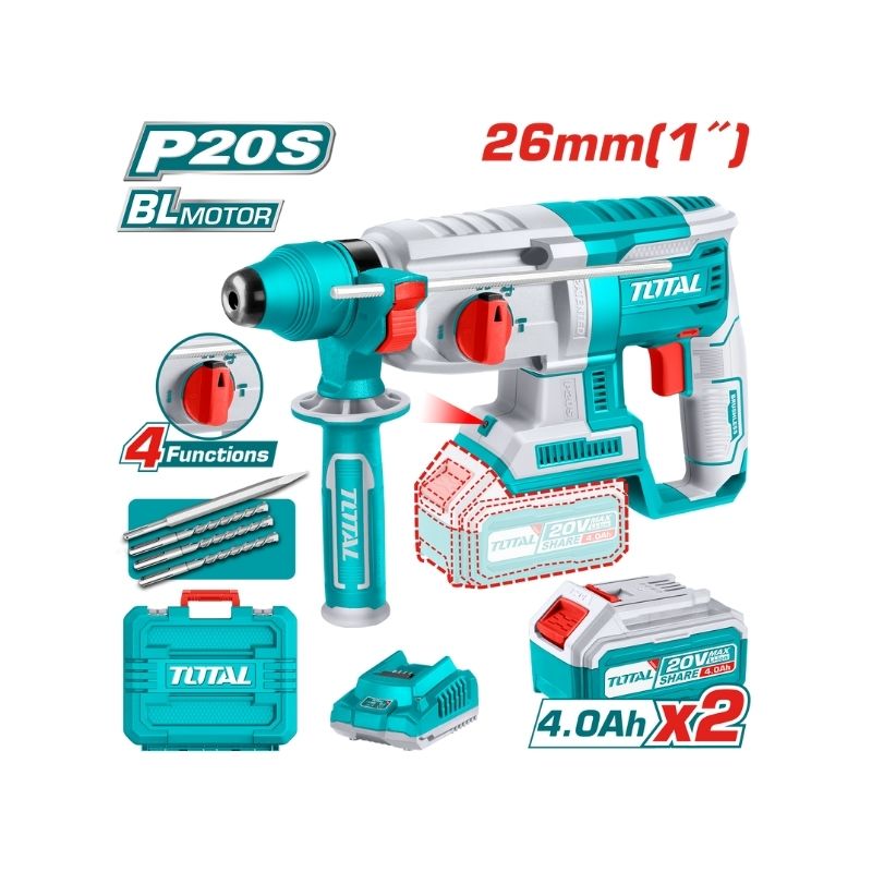 TOTAL Lithium-Ion Rotary Hammer - TRHLI202287