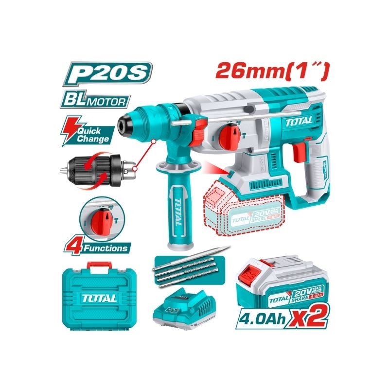 TOTAL Lithium-Ion Rotary Hammer - TRHLI202289