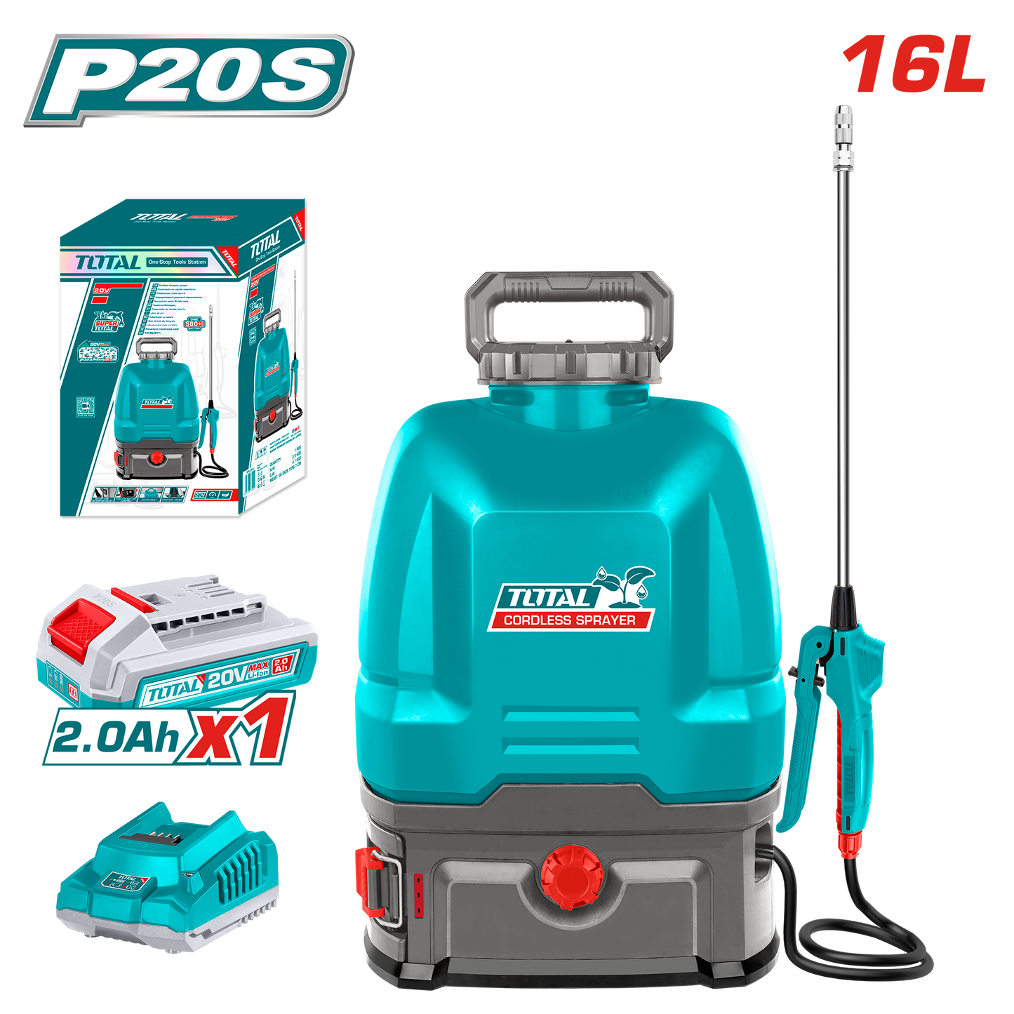 Total Cordless Sprayer 16L TSPLI20162