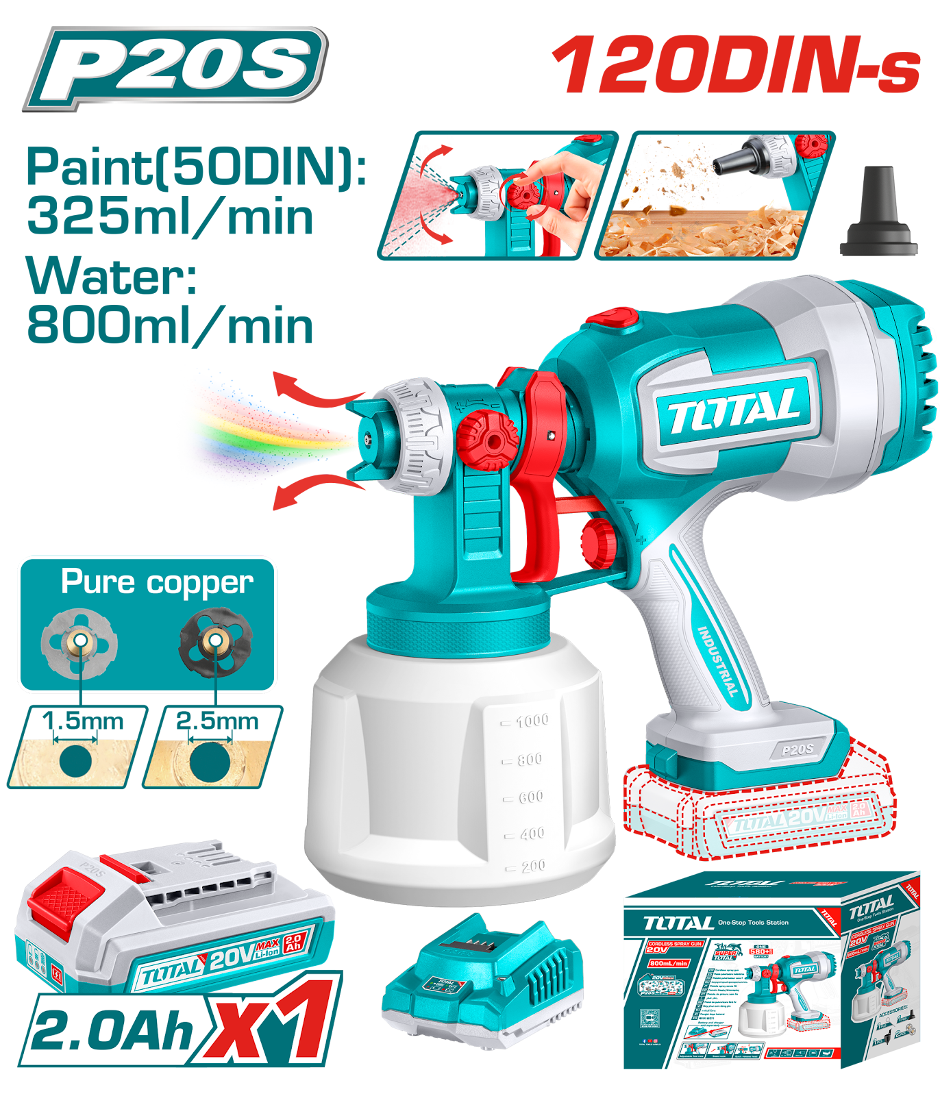 Total Cordless Spray Gun TSGLI20042