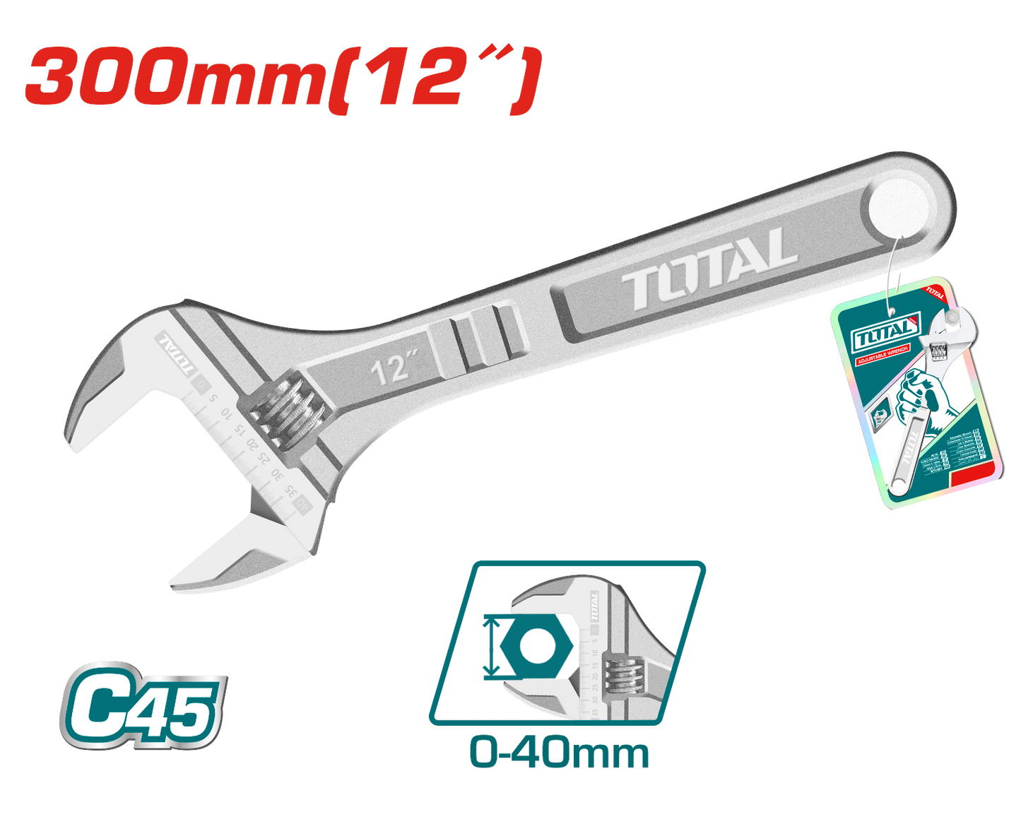 Total Adjustable Wrench 12 inch THT1010123