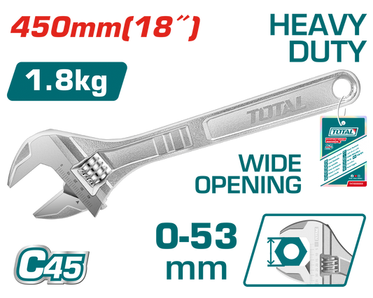 Total Adjustable Wrench 18 inch THT1010183