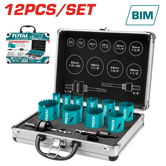 Total Bi-metal Hole Saw Set 12pcs TACSH1121