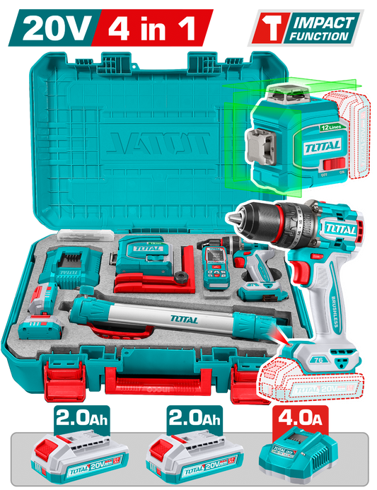 Total Cordless Combo Kit 20V TLL260467