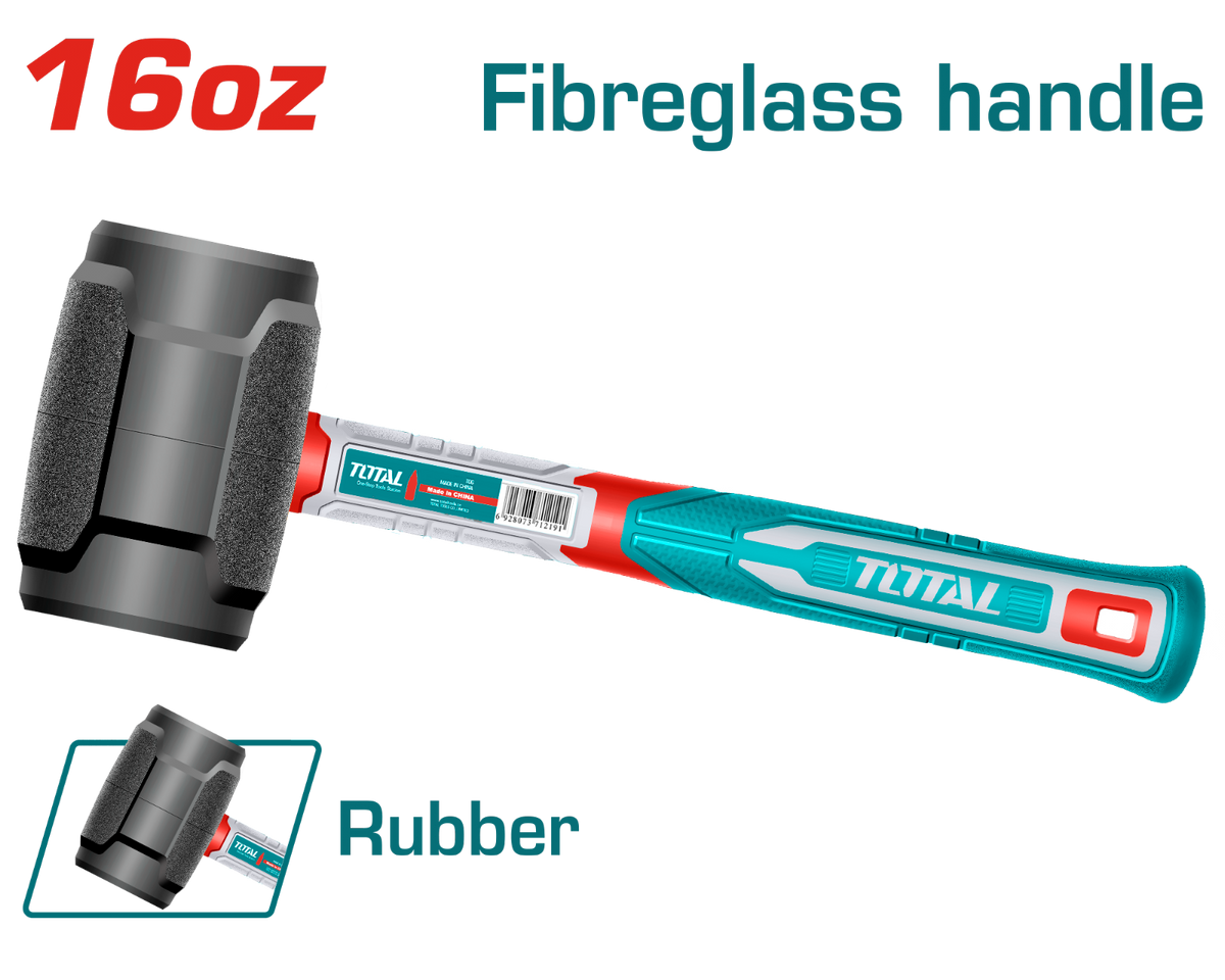 Total Rubber Hammer 16oz THRUH6816