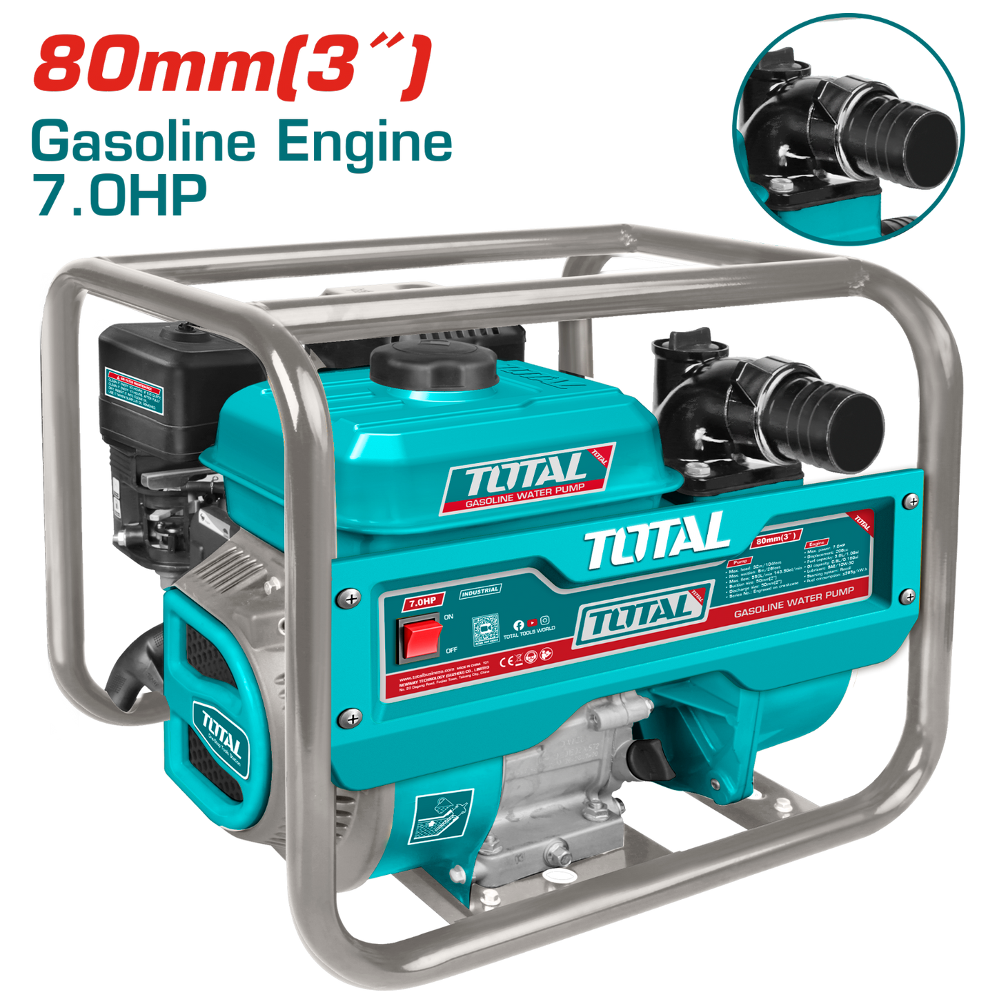 Total Gasoline Water Pump 3 inch 7HP TP3306