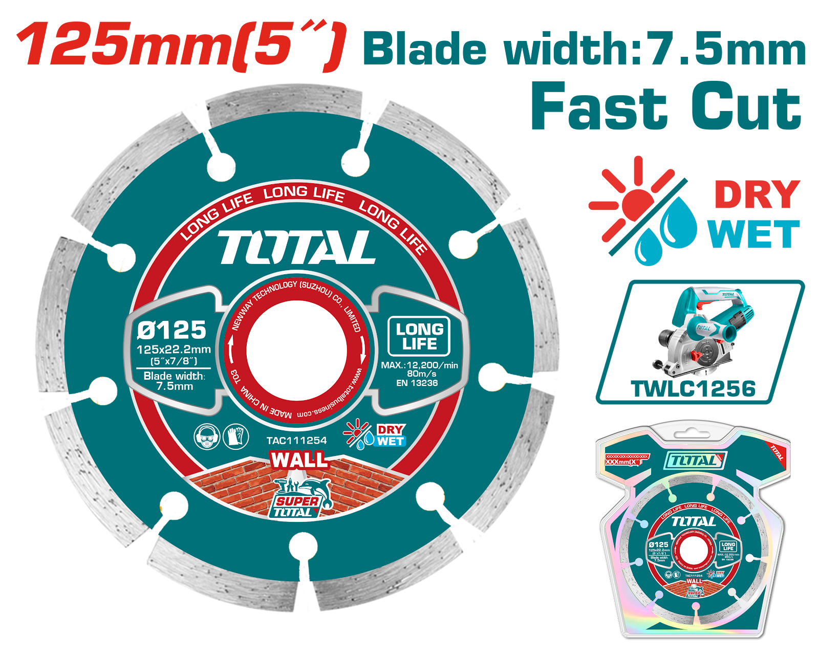 Total Diamond Disc 125mm TAC111254