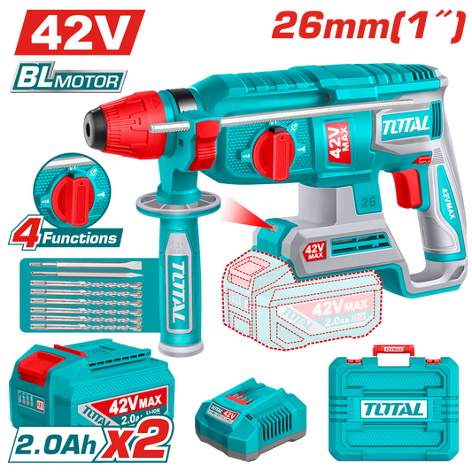 Total Cordless Rotary Hammer 42V 2.5J TRHLI422682
