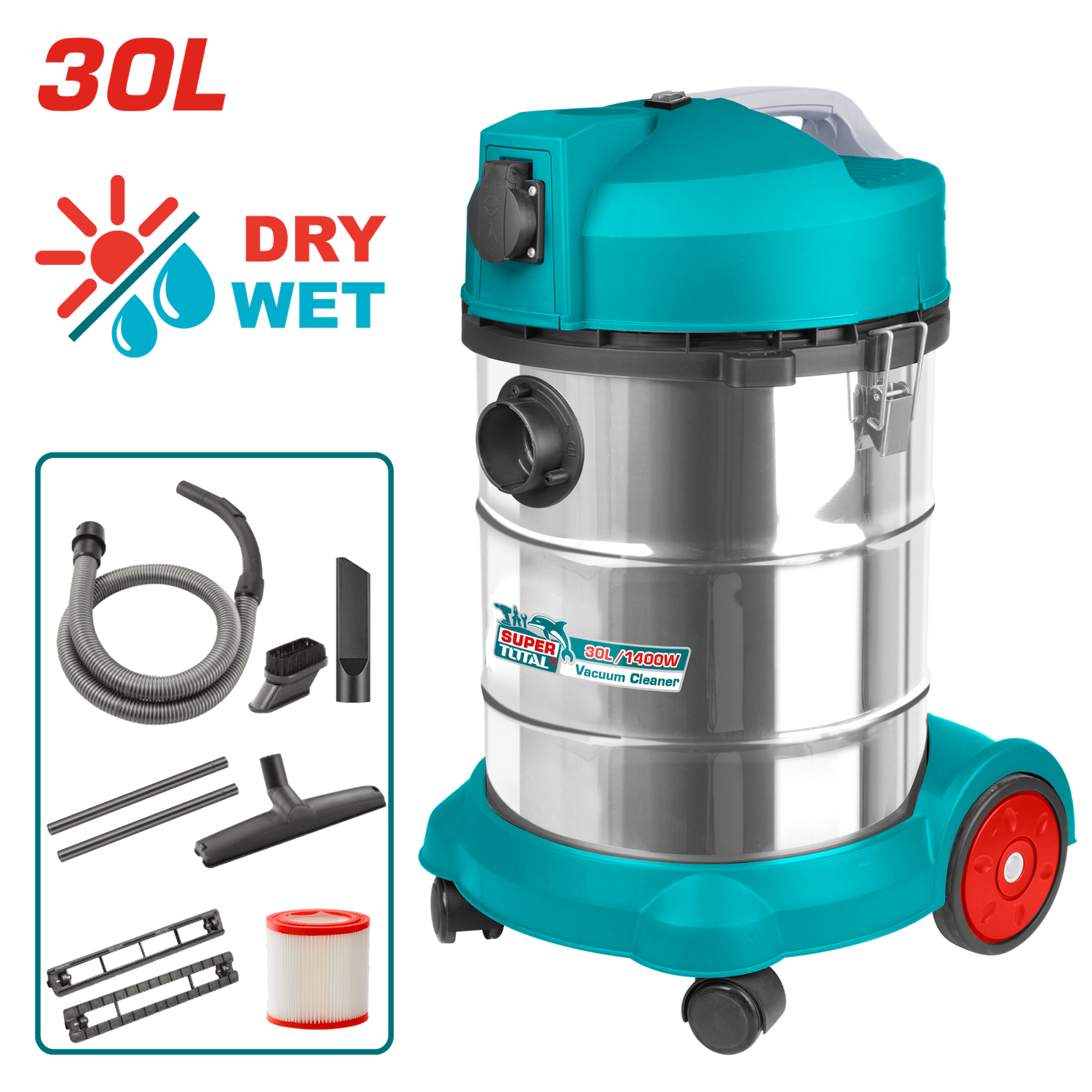 Total Vacuum Cleaner 1400W 30L TVC14301