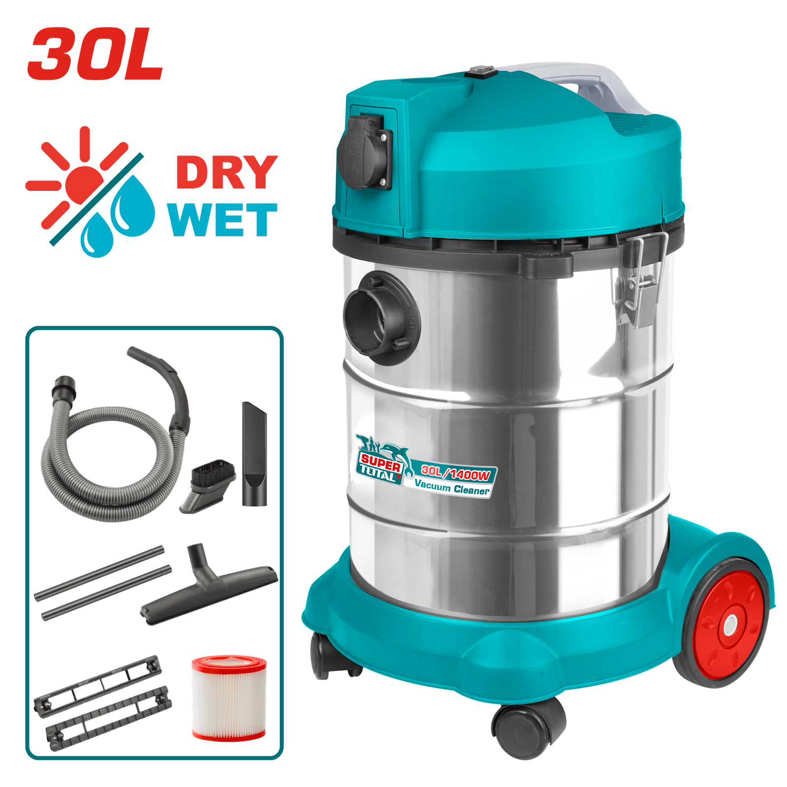 Total Vacuum Cleaner 1400W 30L TVC14301