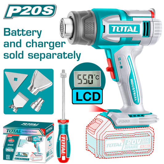 Total Cordless Heat Gun 20V LCD TBLI2003