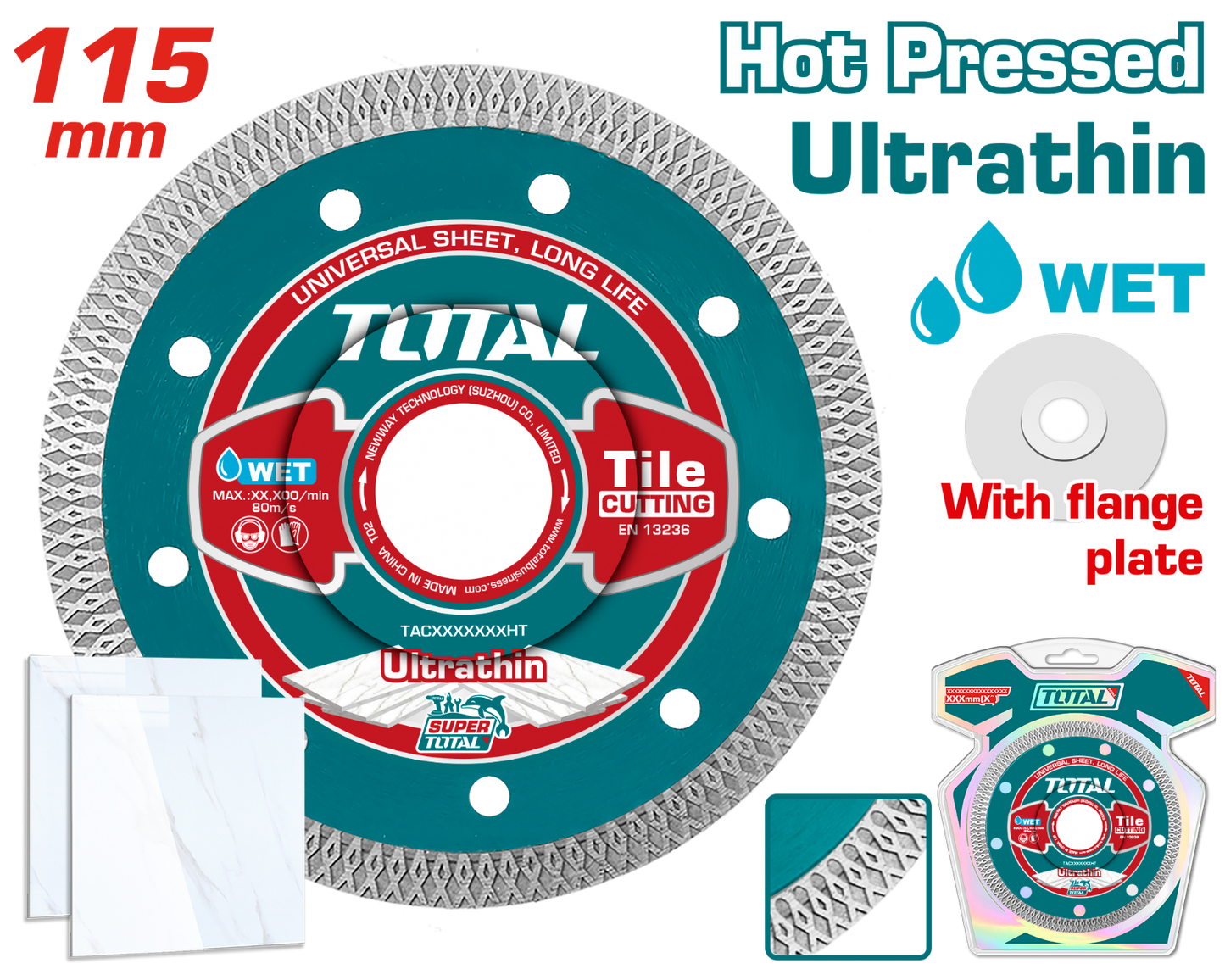 Total Ultrathin Diamond Disc Mesh Rim 115mm TAC2181151HT