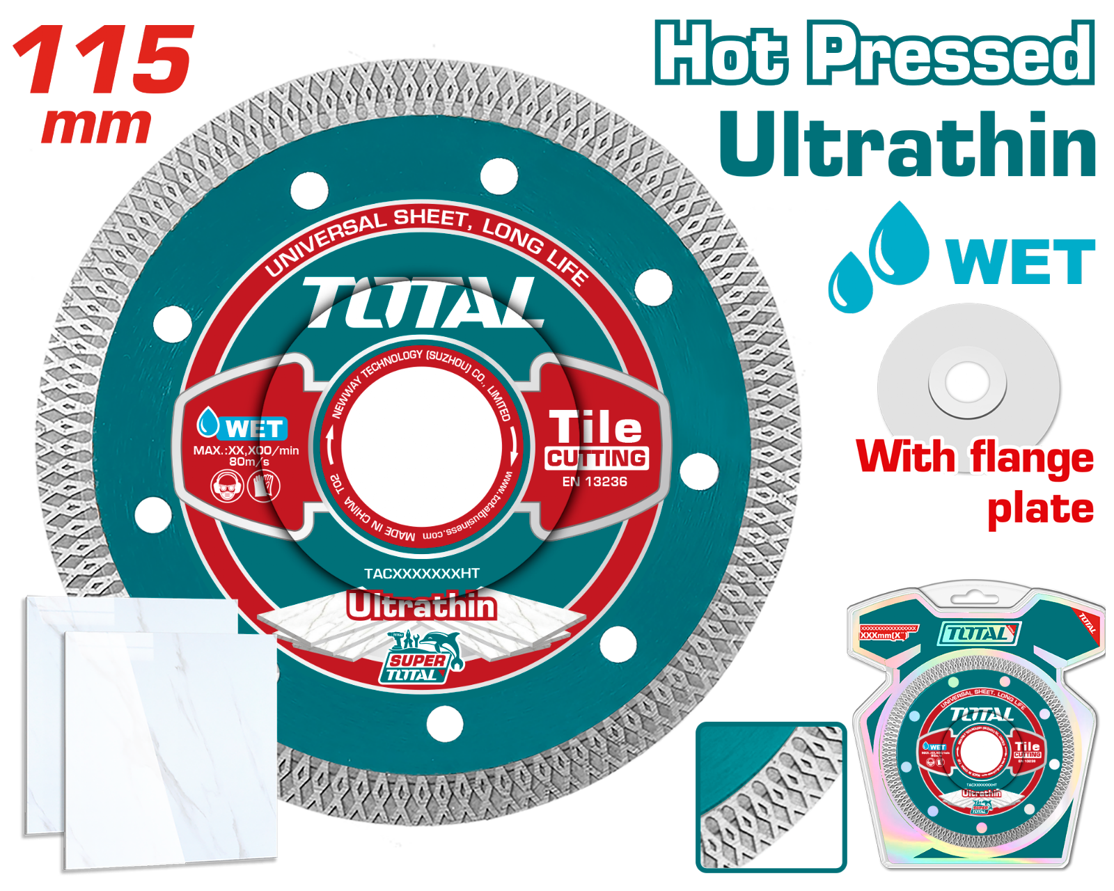 Total Ultrathin Diamond Disc Mesh Rim 115mm TAC2181151HT