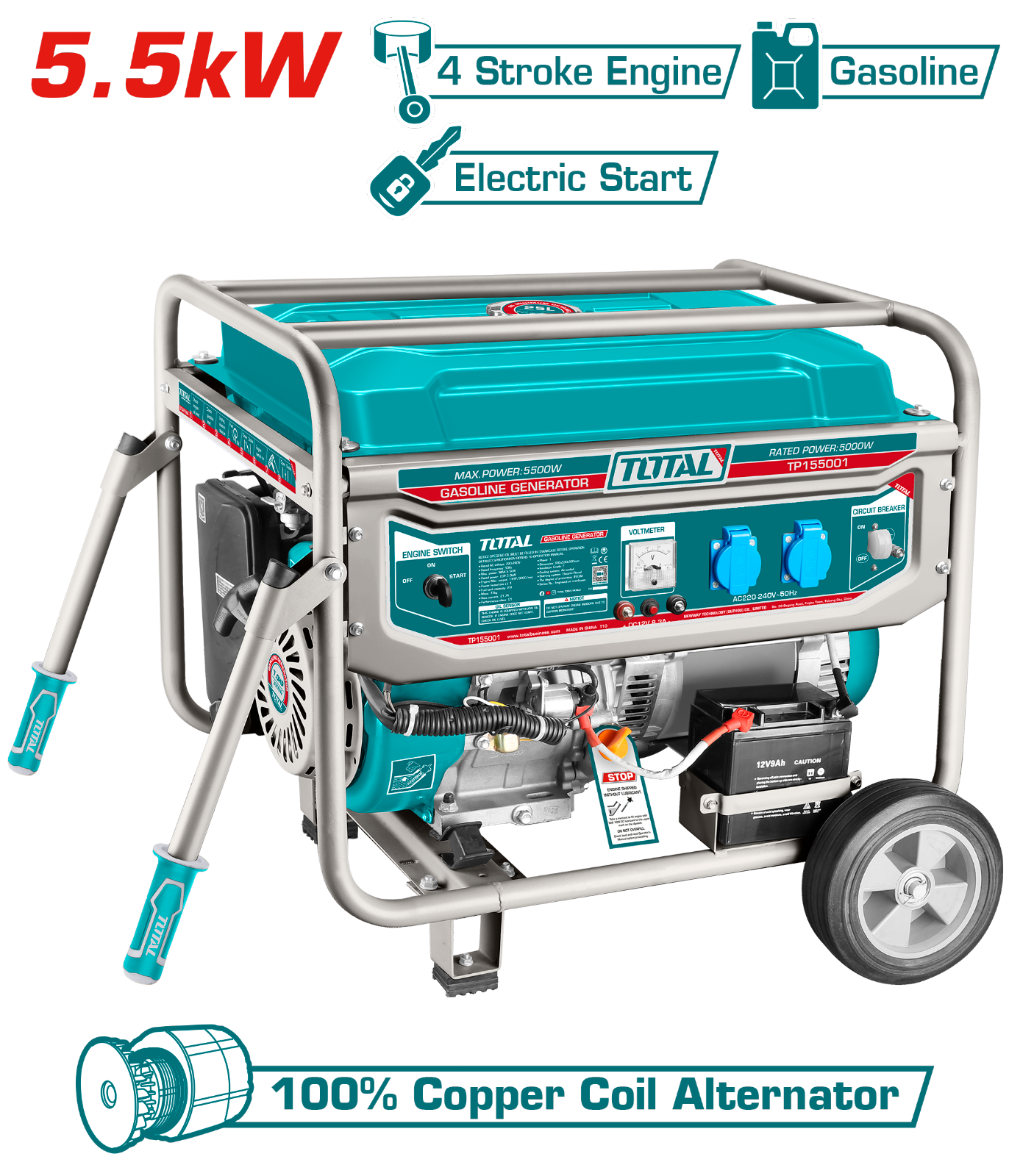 Total Gasoline Generator 5.5kW TP155001