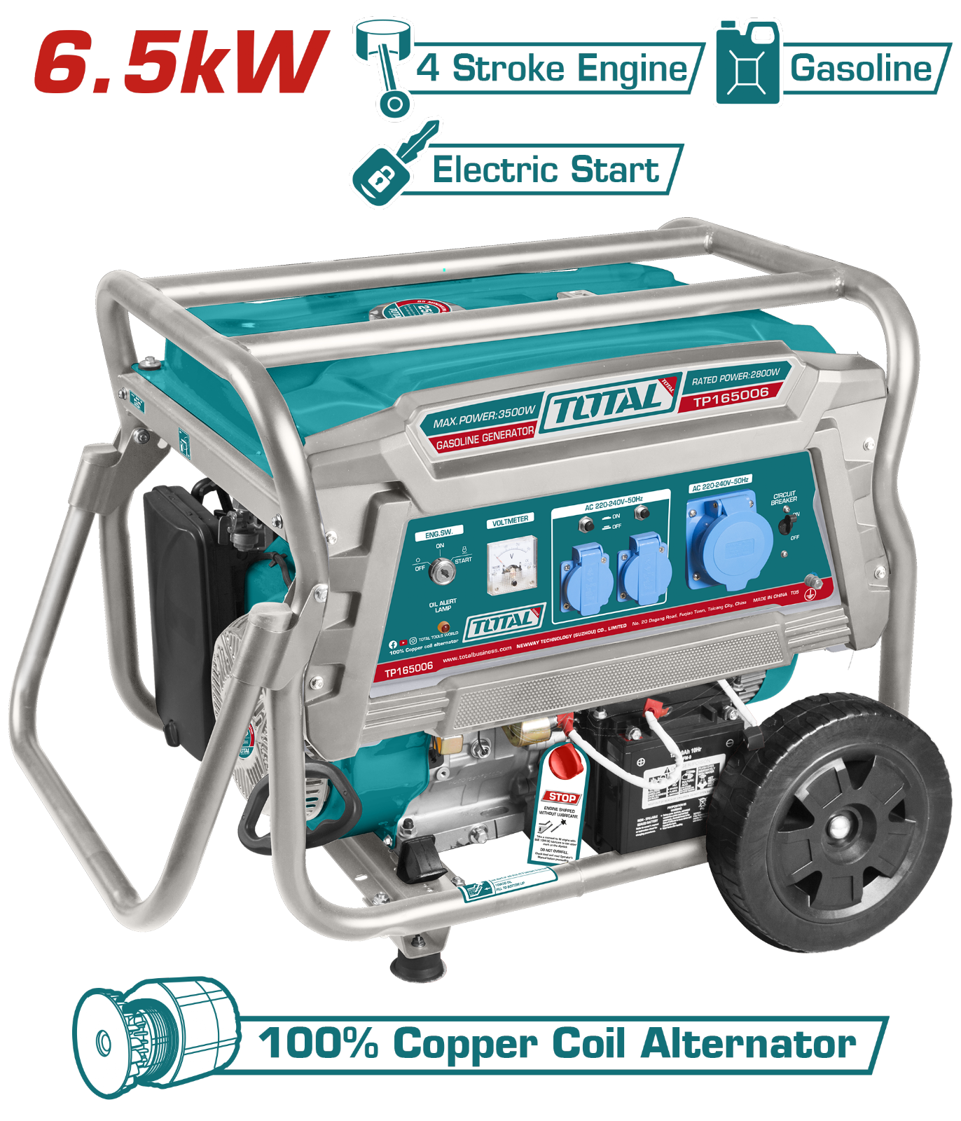 Total Gasoline Generator 2.8kW TP165006