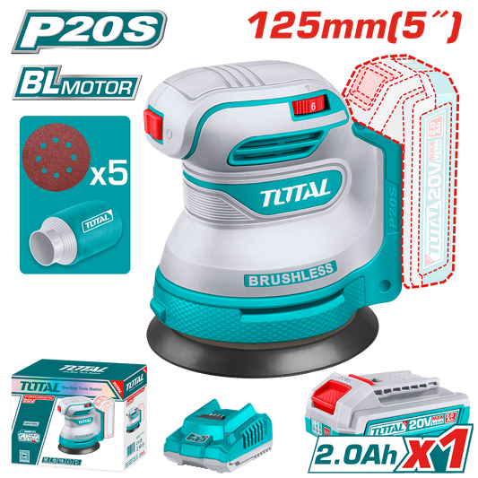 Total Cordless Random Orbit Sander 20V TROSLI20021