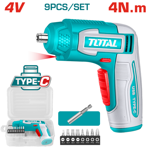 Total Cordless Screwdriver 4V TSDLI0458