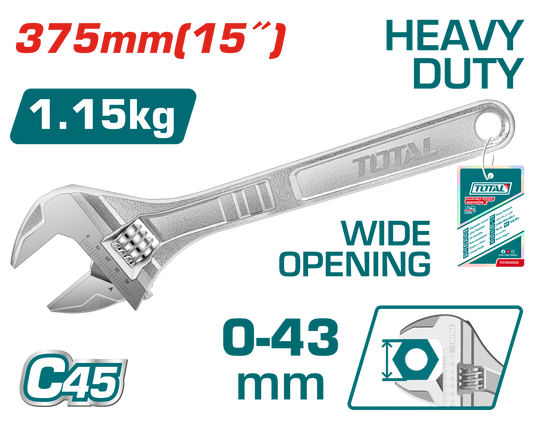 Total Adjustable Wrench 15 inch THT1010153
