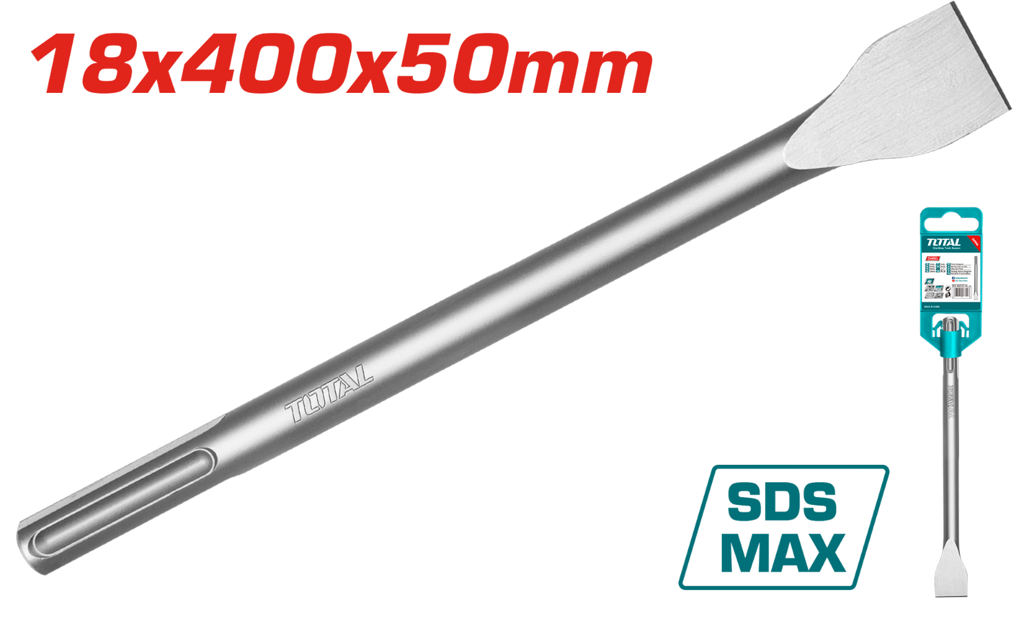 Total SDS Max Chisel 18x400mm TAC15221822