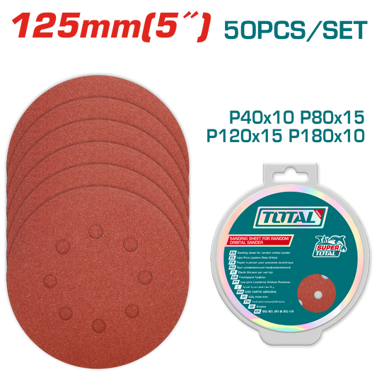 Total Sanding Sheet 125mm 50pcs TAC7312511