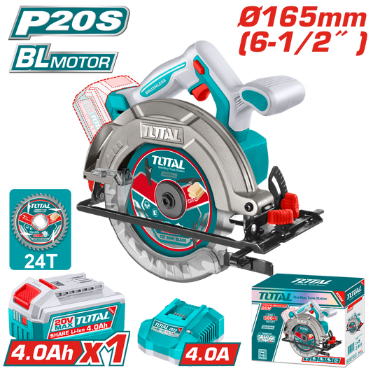 Total Cordless Circular Saw 20V TSLI16523