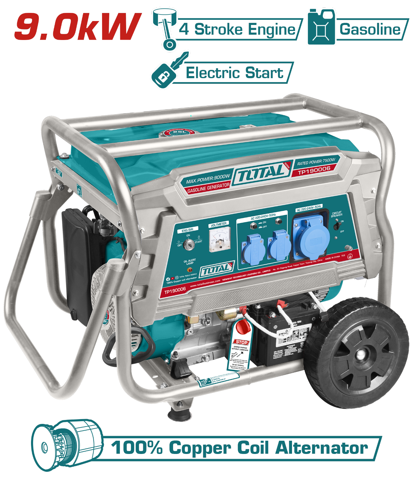 Total Gasoline Generator 7.5kW TP190006