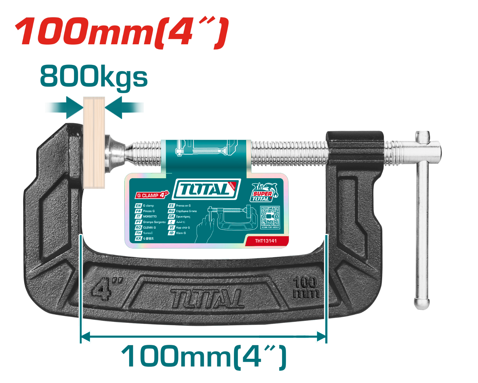 Total G Clamp 4 inch THT13141