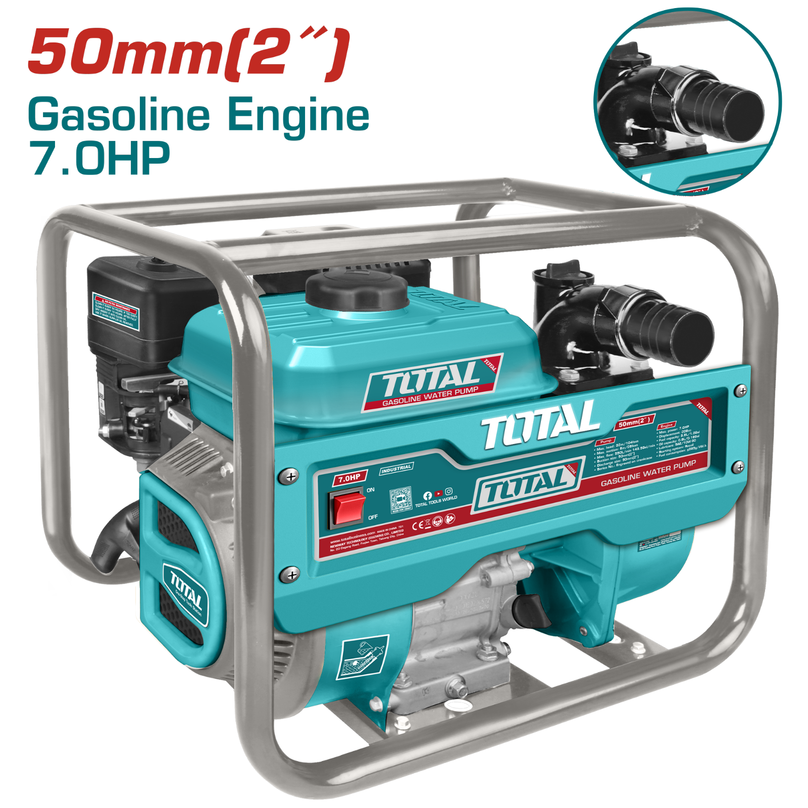 Total Gasoline Water Pump 2 inch 7HP TP3206