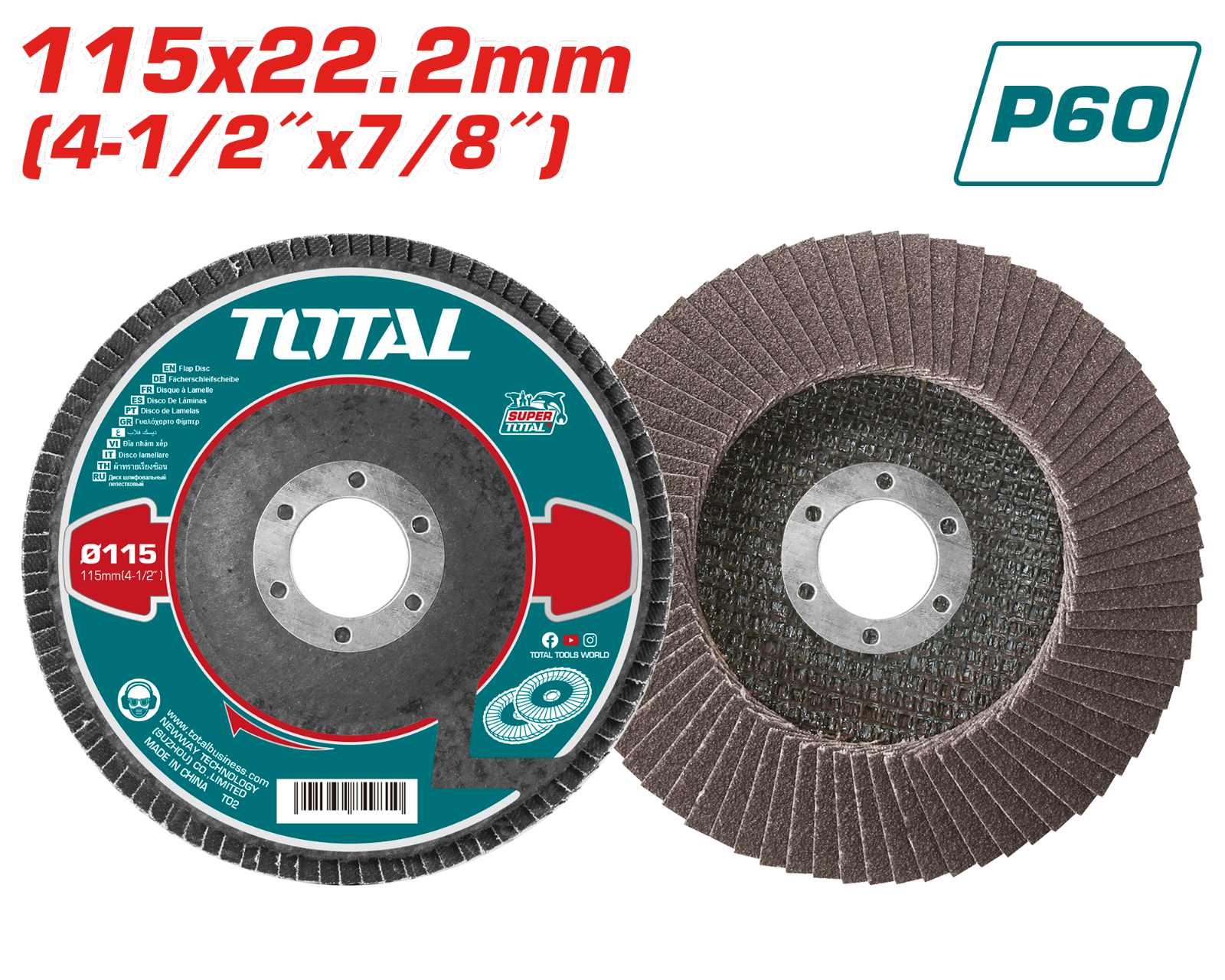 Total Flap Disc 115mm P60 TAC6311560