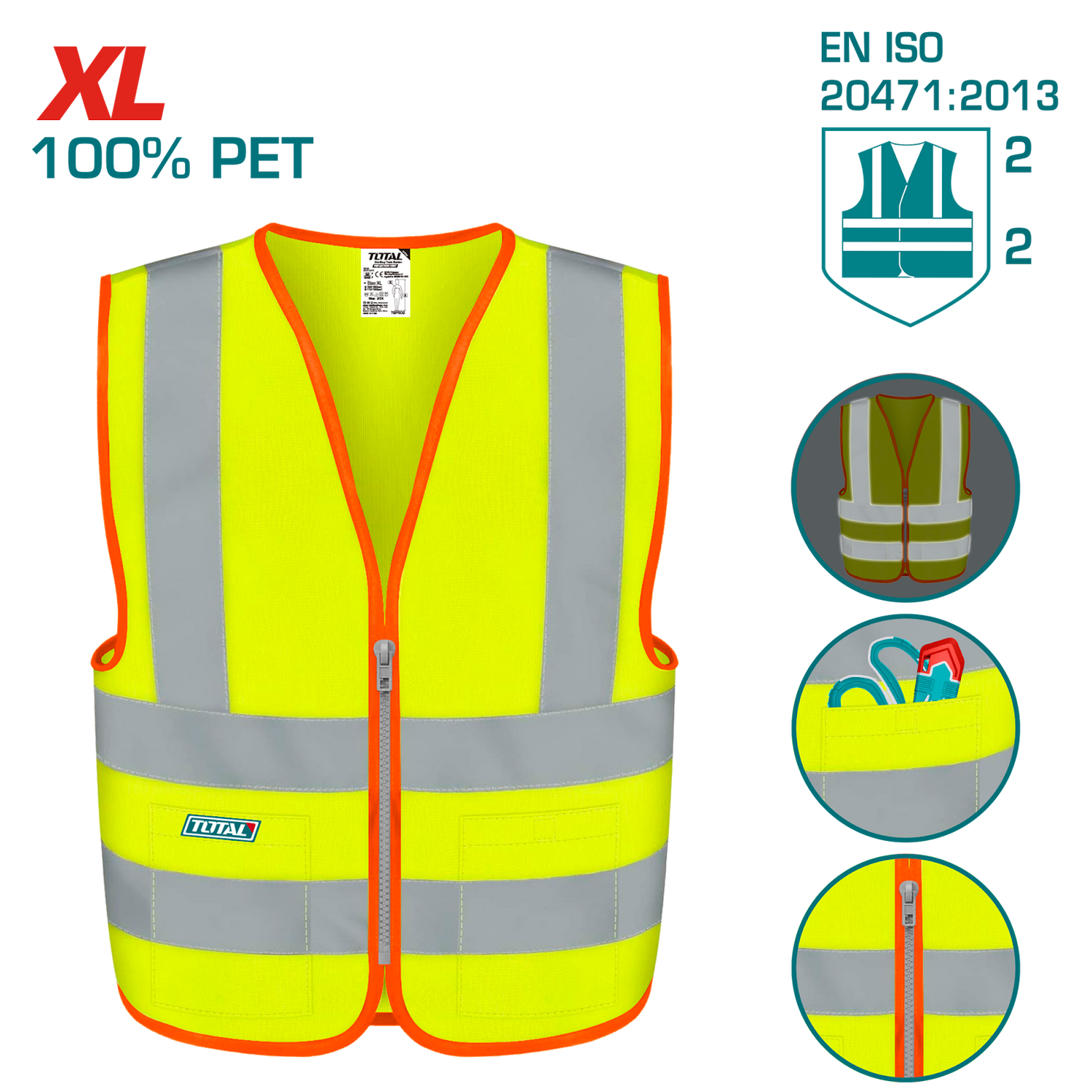Total Reflection Safety Vest XL TSP63XL