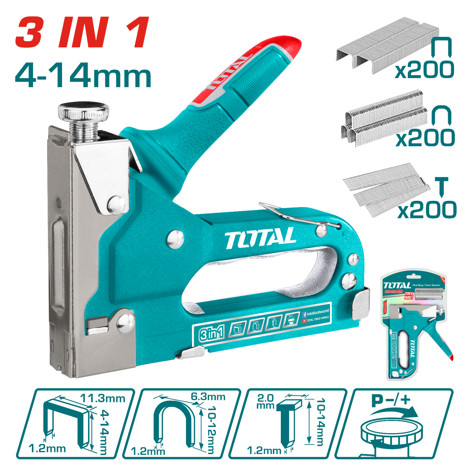 Total 3 In 1 Staple Gun THT31143