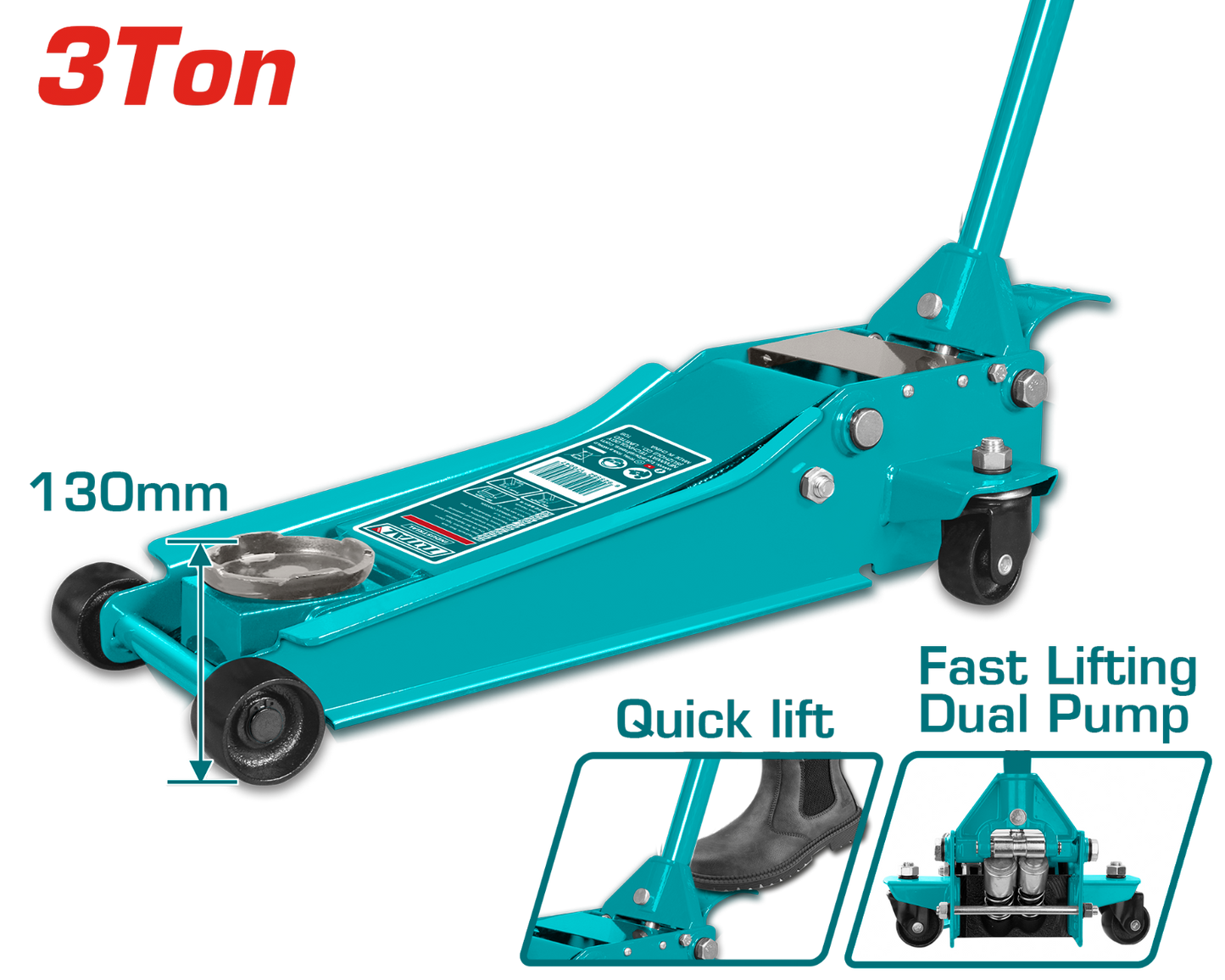 Total Hydraulic Garage Jack 3 Ton THT108313