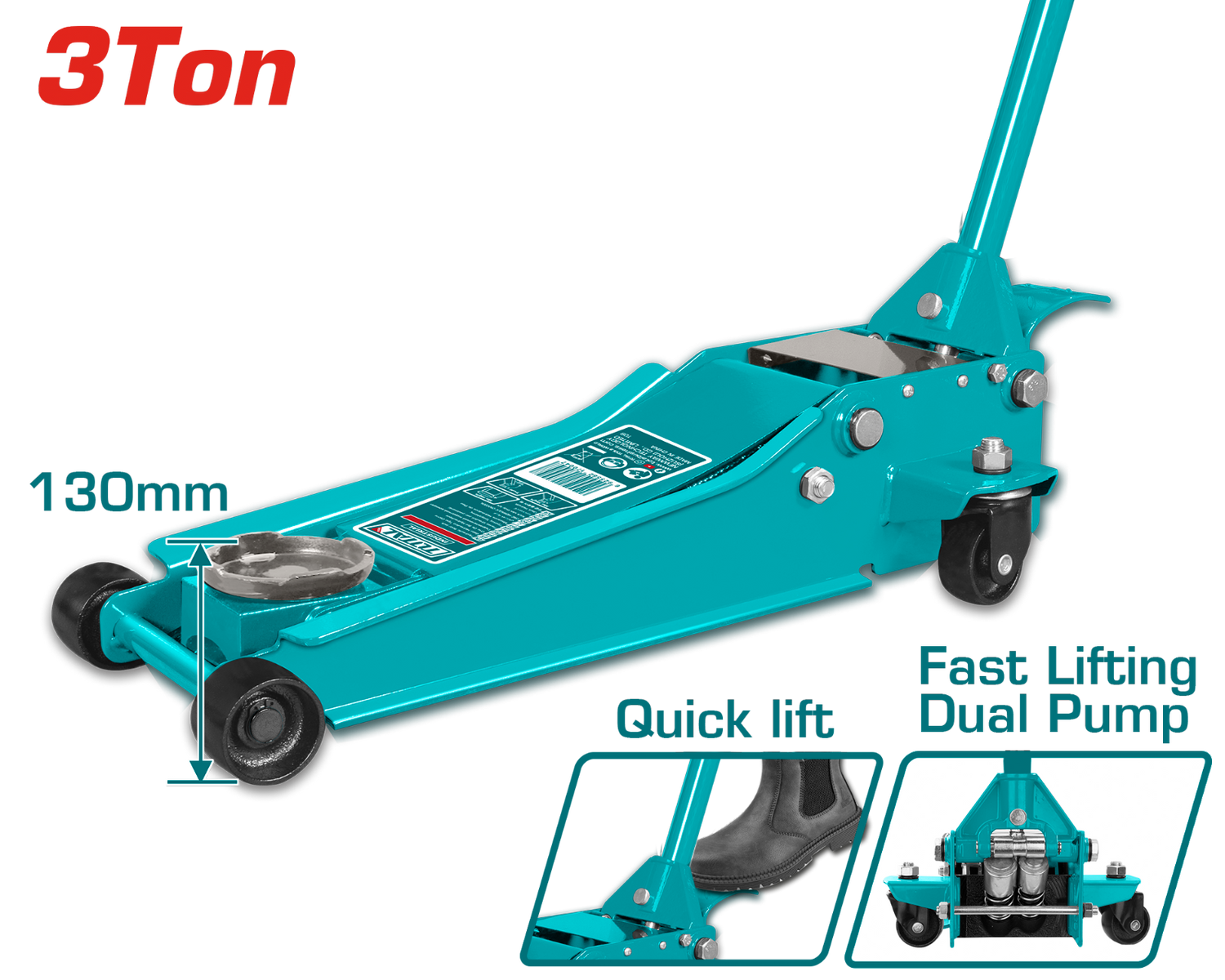 Total Hydraulic Garage Jack 3 Ton THT108313