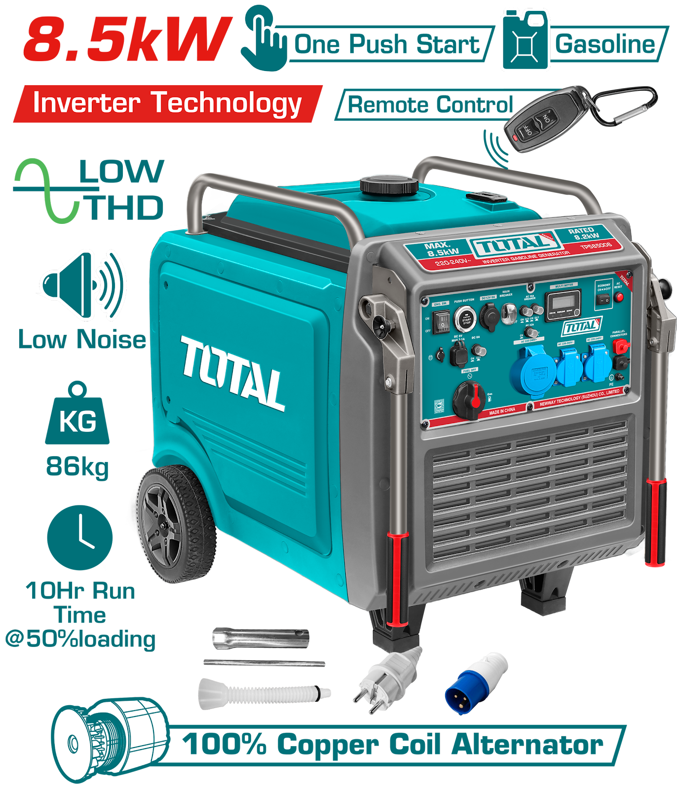 Total Inverter Gasoline Generator 8.5kW TP585006