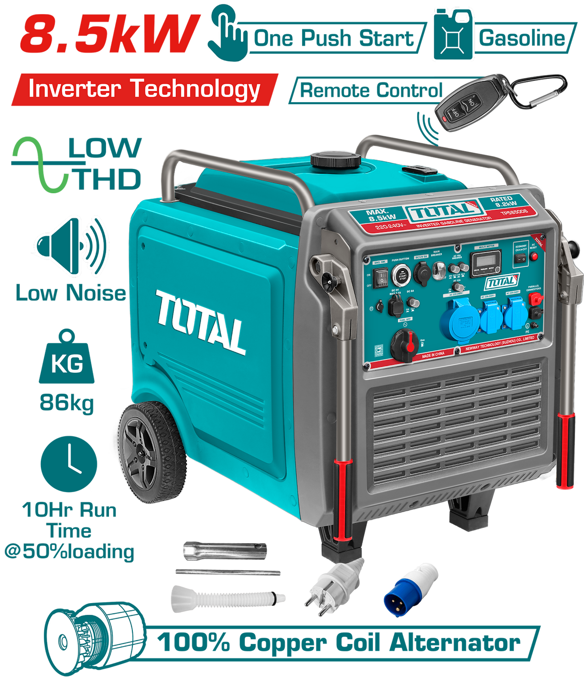 Total Inverter Gasoline Generator 8.5kW TP585006