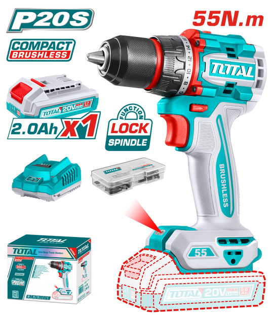 Total Compact Brushless Cordless Drill 20V TDLI205582
