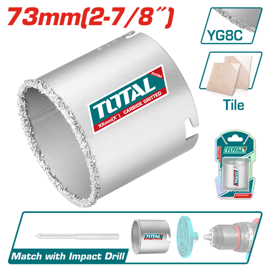 Total Carbide Gritted Hole Saw 73mm TAC440731